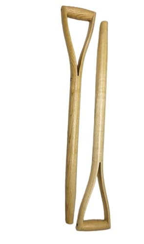 EQUIP247UK 28 Split YD Toon Wood Tapered Hardwood D Handle With YD Grip | Spare Replacement for Garden Fork Spade Shovel (2)