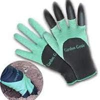 Garden Genie Gloves by Crocoin 2 pack with Fingertips Claws on each Hand, for Digging and Planting, for Right-handers & Left-handers, for Women & Men