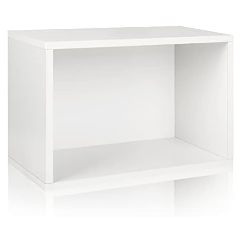 Way Basics Display Shelf Bookcase (Tool-Free Assembly), White Cover