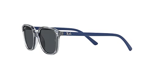 Ray-Ban Junior Kids' RJ9093S Square Sunglasses, Transparent Blue/Dark Grey, 45 mm - image 3