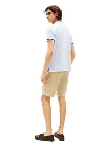 Image of Tommy Hilfiger Men's Short Sleeve Casual Polo Shirts in Regular Fit with Stretch and Contrast Collar Designs
