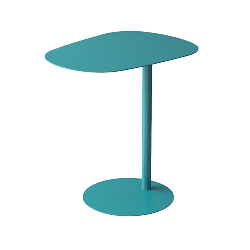 Mesa auxiliar de metal en forma de C para sofá y cafetería 2