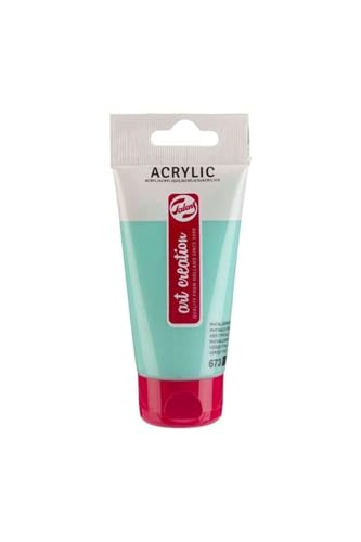 Talens Art Creation Acrylfarbe Tube - Phthalogrün hell (673) 75 ml - Deckend & schnell trocknend Künstlerqualität mit Seidenglanz Finish