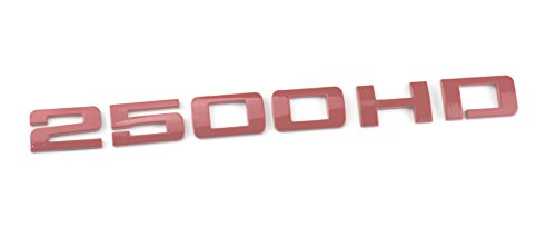 Image of Aimoll 1pcs 2500HD Nameplates Emblems,3D Decal Badges Glossy for Gm Silverado (Red)