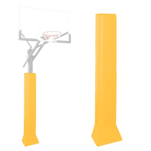 VANCL Square Pole Pad Basketball Pole Padding Outdoor Pole Pads Basketball Square Pole Pad Wrap Around Base Pad Waterproof Durable UV-Resistant Square Pad for Protection Yellow