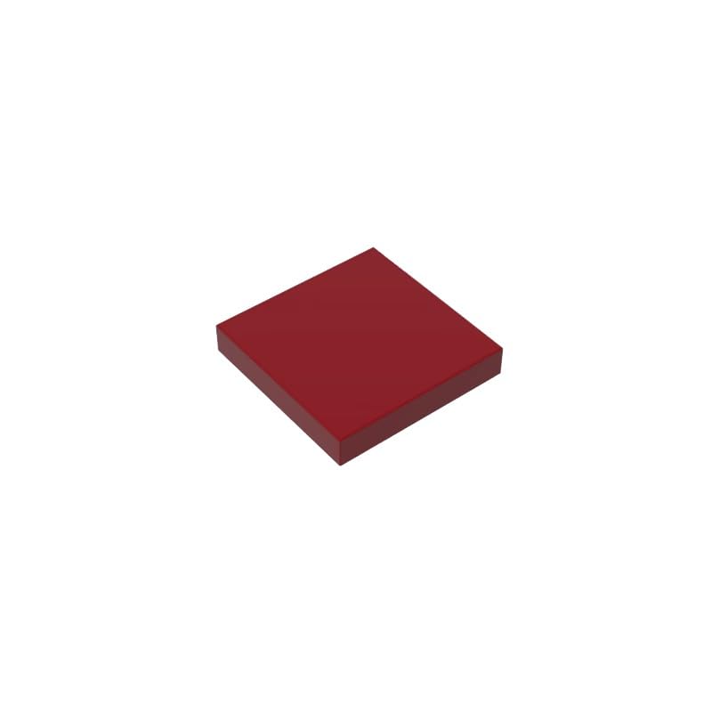 Gobricks 3068 Foundation Plate Tile 2x2 with Groove 50 Pieces GDS-561 Compatible with Lego Building Blocks Color:Dark Red โ image 1