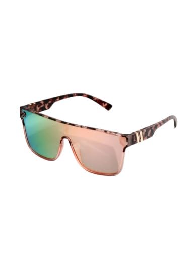 Women's Gradient Sunglasses with Metal Star Decoration and Polycarbonate Lens