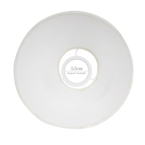 Cúpula Pequena para Abajur 13cm x 08cm x 17cm Tecido Algodão Encaixe Nacional 3,5cm (Bege)
