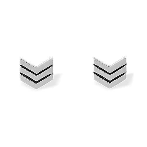 Boma Jewelry Sterling Silver Chevron Stud Earrings #TOP19