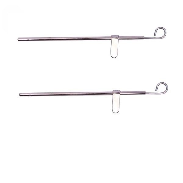 Kshama Milk Siphon for Teat | Stainless Steel Veterinary Tool with Handle & Cleaning Wire For Milk Sampling (Pack of 2)