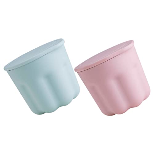 DOITOOL 2 Sets Makeup Brush Cleaning Box Scrubber Box Brush for Cleaning Tool Rinsing Bowl Makeup Tool