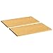 Sufrk 2-Piece Bamboo Hob Covers 50 x 28 x 1.5 cm Universal for All Types of Hobs