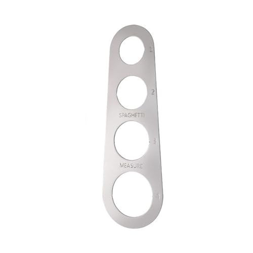 Règle doseur de spaghetti en acier inoxydable pour cuire les pâtes 18 x 6 cm Convient pour la cuisine Mesure 1 à 4 portions Passe au lave-vaisselle (naturel)