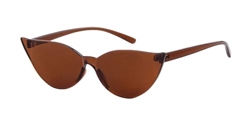 Lunettes de soleil transparentes Miwaimao au design cat eye et géométrique