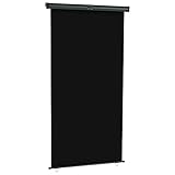 vidaXL Balkon Seitenmarkise Senkrechtmarkise Sonnenschutz Sichtschutz Windschutz Markise Außenrollo Balkonrollo Beschattung 140x250cm Schwarz