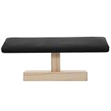 UKCOCO Soporte Organizador de Joyas de Bambú y Madera Base de Cuero Negro, Estante para Pulseras, Relojes y Collares, Barra de Exhibición de Joyería para Uso Doméstico y Exhibición