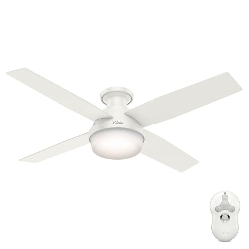 Hunter 52 inch Indoor Ceiling Fan with LED Light and...