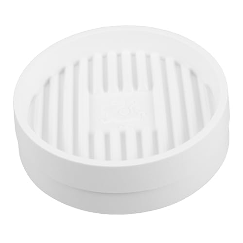 Veemoon Lot De 2 Coussins pour Pot De Fleurs en Plastique Rond 14 Cm, Supports pour Ventouse De Toilette, Plateaux De Drainage Polyvalents pour Salle De Bain Et Plantes D’intérieur