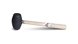 Las mazas de caras planas existen en tres pesos distintos: 250 gr, 500 gr, y 750 gr, así como con el tradicional caucho negro o el ventajoso caucho blanco