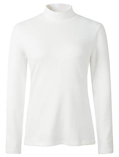 Image of Women's Cotton Mock Turtleneck Long Sleeve Basic Thermal Top