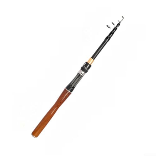Axorafow Pesca telescópica en el mar, fibra de vidrio Surf Casting Pole agua salada, portátil, viaje, playa, roca, barco, pesca, ámbar, 2,4 m (A-1,6 m)
