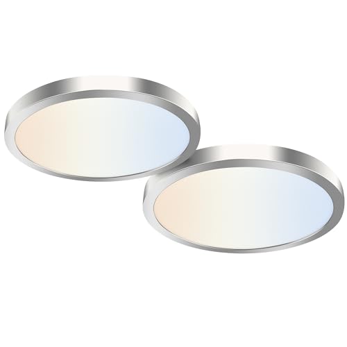 Image of hykolity 12 Inch Selectable CCT LED Round Flat Panel Light,2 Pack