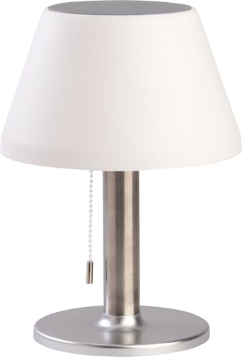BOLD LED Tischlampe Akku Outdoor/LED Tischleuchte kabellos/Solarlaterne für außen (USB-C Anschluss + Solar | Akku für bis zu 6Std Laufzeit | IP44...