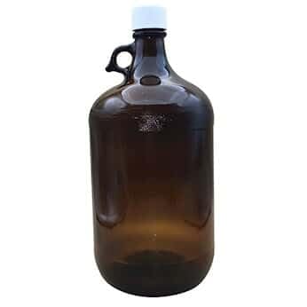 Cole-Parmer Pre-Cleaned EPA Narrow-Mouth Jug, Amber Glass, 4000 mL (135 oz): 4/CS