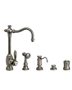 Waterstone 4800-4-AB Annapolis Prep Faucet 4pc Suite Antique Brass