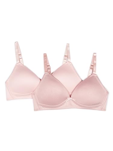 TAHARI Girls' 2-Pack Molded Wire-Free Training Bras – Soft, Adjustable Fit