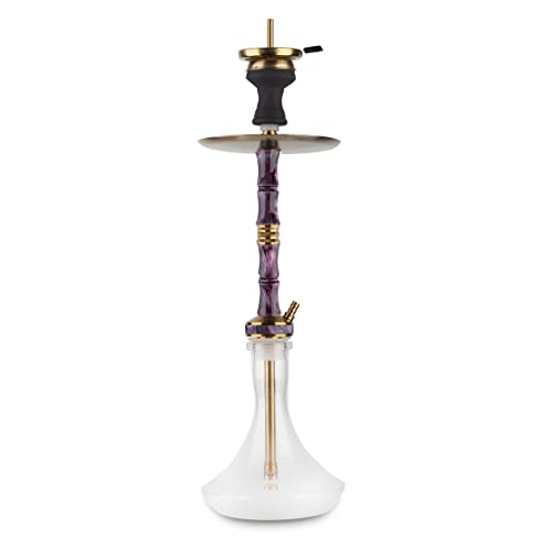 Smokah Shisha Hayat - Purple Clear | Design Element aus Resin | inkl. Tabakkopf Set – Bild 4
