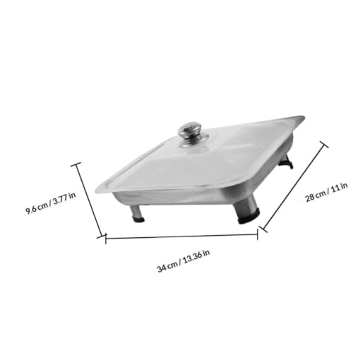 Bandeja rectangular de acero inoxidable INOOMP antióxido para calentador de comida de buffet 3