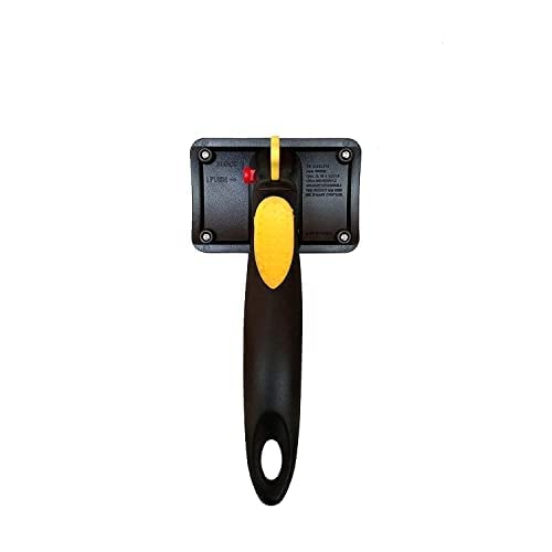 Image of 4PAWS Self-Cleaning Slicker Brush for Dogs & Puppies - Medium Size Grooming Tool with Auto-Clean Button - Removes Loose Hair, Tangles & Undercoat - Ideal for All Breeds