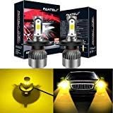 FANTELI H4/9003/HB2 3000K Yellow 3-Sided LED Headlight Bulbs All-in-One Conversion Kit - 72W 8000lm Dual Hi/Lo Beam Extremely Bright