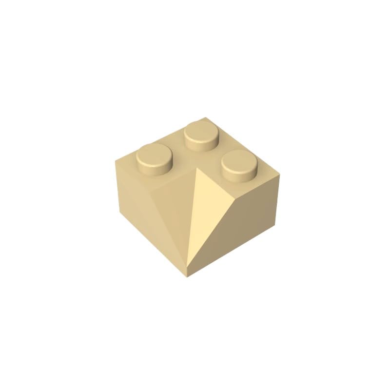 Gobricks 3046 Slope Brick 2x2 45° Sloped Concave Roof Tile 50 Pieces GDS-721 Compatible with Lego Building Blocks Color:Tan