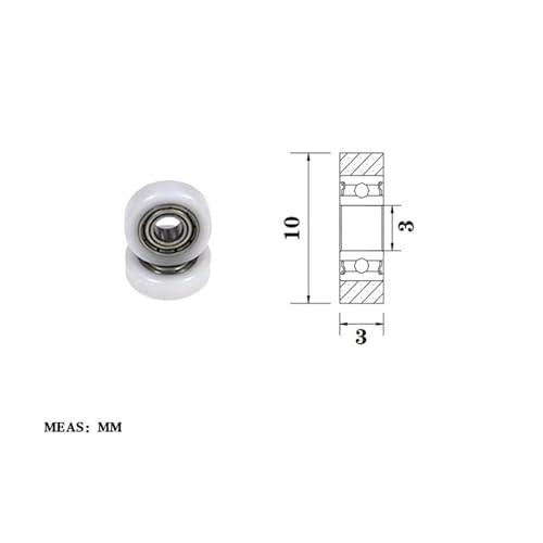 Galet de guidage industriel et roulement à revêtement plastique POM BS68310-3 en nylon - 2