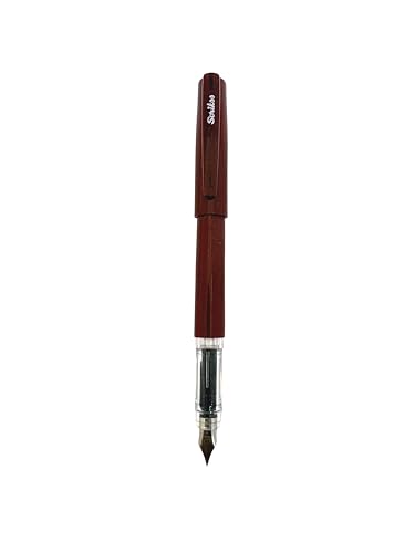 Image of Scrikss Primeo Burgundy Medium Nib Fountain Pen | 3 Cartridges Included | Stainless Steel Nib & ABS Body | in Blister Pack