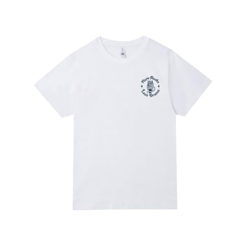 Pampling Camiseta Infantil para Niños y Niñas de Manga Corta, Doble Impresión, 100% Algodón, Ropa Cómoda y Transpirable con Diseños Originales, Color Blanco (More Pasta, S)