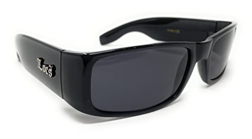 Locs Mens Gangster Super Dark Lens Sunglasses Black Hardcore Motorcycle Shades 90063