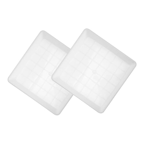 BESPORTBLE 2 Piezas Bandejas Base para Macetas Cuadradas de Plástico Resistente para Exterior Recolector de Agua para Balcón para Suculentas y Bonsáis Color