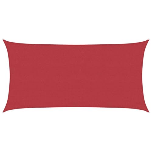 vidaXL Sonnensegel Sonnenschutz Windschutz Sonnendach UV Schutz Sonnenschutzsegel Schattenspender Garten Terrasse Balkon 160g/m² Rot 3x6m HDPE