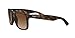Ray-Ban RB4165 Justin Rectangular Sunglasses, Rubber Light Havana/Brown Gradient Dark Brown, 51 mm