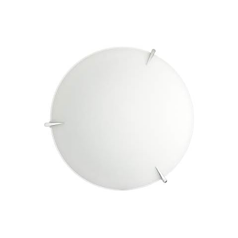 ONLI NLI Plafón de cristal blanco satinado con ganchos cromados Cover