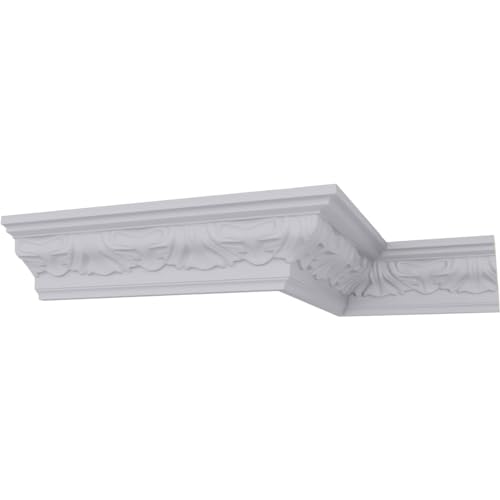 Endurathane Orion Crown Moulding, 2 1/2"H x 2 1/2"P x 3 1/2"F x 94 1/2"L, Factory Primed (2-Pack)