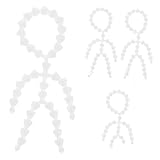 DFsucces トイスケルトン 4個セット ぬいスケルト 骨格パーツ 可動式スケルトン DIY 人形 骨組み ドール制作用小物 頭あり 15㎝