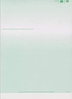 BLANK PERFORATED STATEMENT PAPER - MASTERCARD AND VISA LOGOS (500 GREEN)