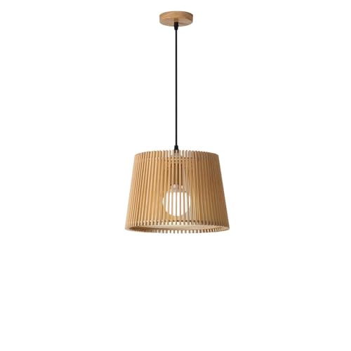 Lustre vintage acrylique effet bois naturel premium avec base E27