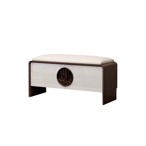 Coussin de banc d'entrée confortable et étagère à chaussures intégrée - 2