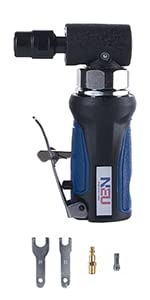 Air Die Grinder, Neu Pneupacture Mini Air Die Grinder, Right Angle, 20000Rpm, With 1/4'' And 1/8'' Collet, Apply To Working In Tight Spaces #TOP2