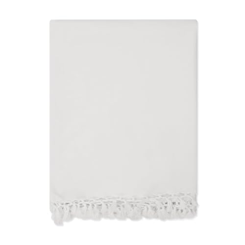 Image of Bhagalpuri Soft Dull Cotton Single Chadar | Single Thread Lightweight Odhne Wali Chadar | Top Sheet for Sleeping Summer (White)